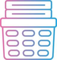 Laundry Basket Line Gradient Icon Design vector