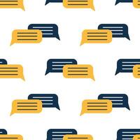 speech bubbles seamless pattern. Chatting concept. Message clouds on white background. Discussion and communication pattern. Wrapping design. vector