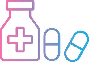 Medication Line Gradient Icon Design vector