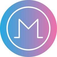 Monero Glyph Gradient Icon Design vector