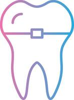 Braces Line Gradient Icon Design vector