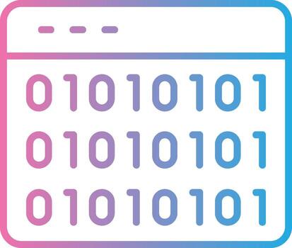 sitio web codigos línea degradado icono diseño vector