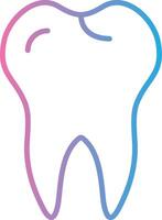 Tooth Line Gradient Icon Design vector