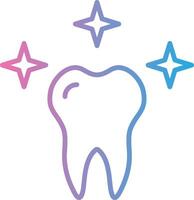 Healthy Tooth Line Gradient Icon Design vector