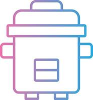 Pressure Cooker Line Gradient Icon Design vector