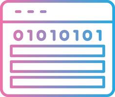 web programación línea degradado icono diseño vector
