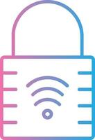 Padlock Line Gradient Icon Design vector