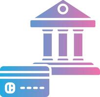 Banking Card Glyph Gradient Icon Design vector