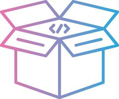 Open Box Line Gradient Icon Design vector