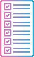List Line Gradient Icon Design vector