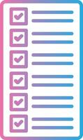 List Line Gradient Icon Design vector