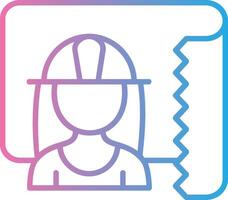 Architect Line Gradient Icon Design vector