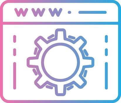 Web Optimization Line Gradient Icon Design vector