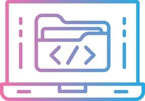 Software Development Line Gradient Icon Design vector