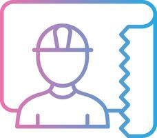 Architect Line Gradient Icon Design vector