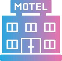 motel glifo degradado icono diseño vector