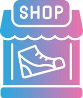 Shoe Shop Glyph Gradient Icon Design vector