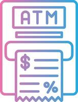 Atm Machine Line Gradient Icon Design vector