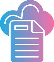 Cloud Data Glyph Gradient Icon Design vector