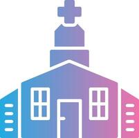 Church Glyph Gradient Icon Design vector