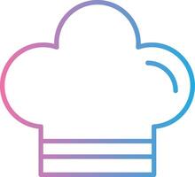 Chef Hat Line Gradient Icon Design vector