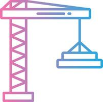 Crane Line Gradient Icon Design vector