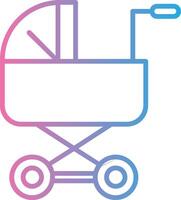 Baby Stroller Line Gradient Icon Design vector