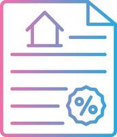 Contract Line Gradient Icon Design vector