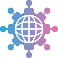Networking Glyph Gradient Icon Design vector
