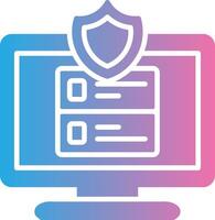 Data Protection Glyph Gradient Icon Design vector