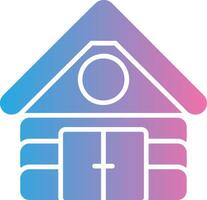 Cabin Glyph Gradient Icon Design vector