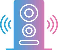 Speaker Glyph Gradient Icon Design vector