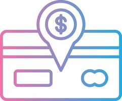 Direct Debit Line Gradient Icon Design vector