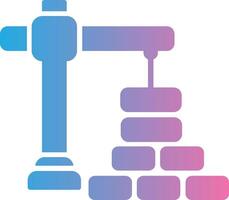 Construction Glyph Gradient Icon Design vector