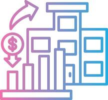 Market Investment Line Gradient Icon Design vector