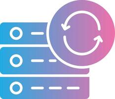 Data Synchronization Glyph Gradient Icon Design vector