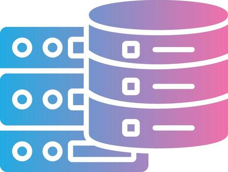 datos servidor glifo degradado icono diseño vector