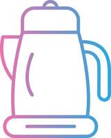 Kettle Line Gradient Icon Design vector