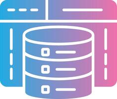 Web Development Glyph Gradient Icon Design vector