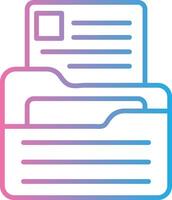 Portfolio Folder Line Gradient Icon Design vector