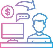 Accountant Line Gradient Icon Design vector