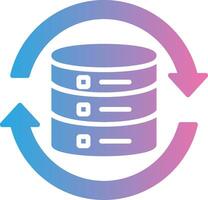 Data Synchronization Glyph Gradient Icon Design vector