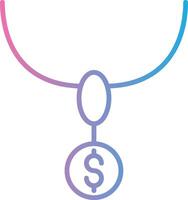 Necklace Line Gradient Icon Design vector