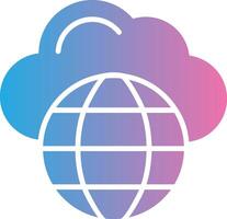 Cloud Network Glyph Gradient Icon Design vector
