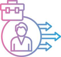 Leadership Approach Line Gradient Icon Design vector