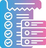 Data List Glyph Gradient Icon Design vector