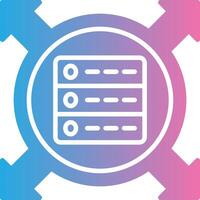 Data Driven Glyph Gradient Icon Design vector