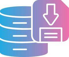 Downloading Data Glyph Gradient Icon Design vector