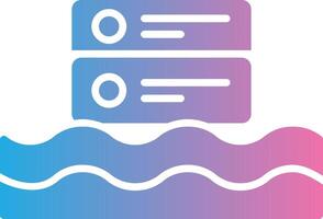 Data Lake Glyph Gradient Icon Design vector