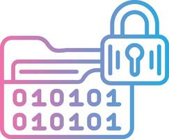 carpeta línea degradado icono diseño vector